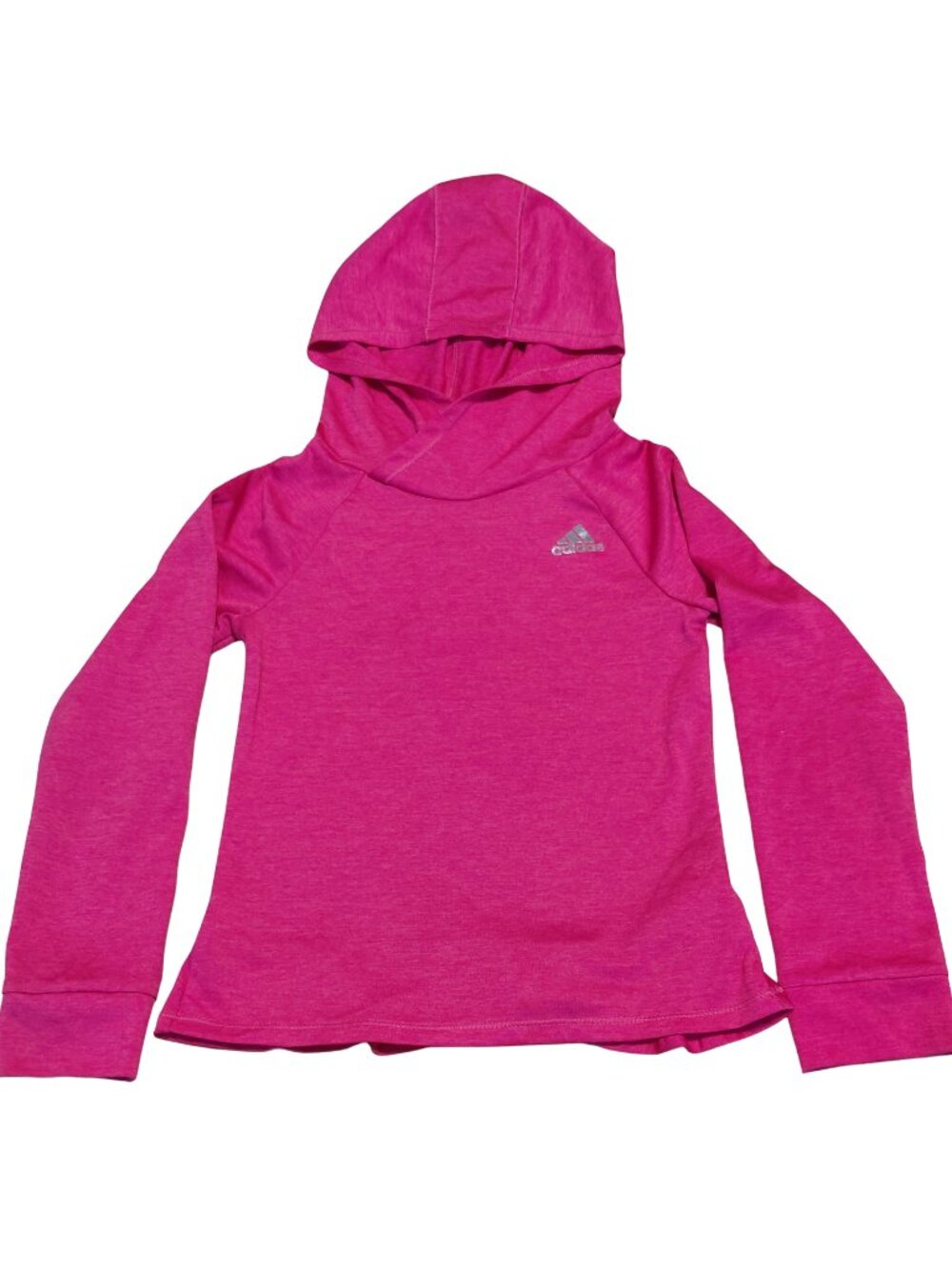 Adidas Climalite Lightweight Long Sleeve Hooded Top Girls Size 6 Pink